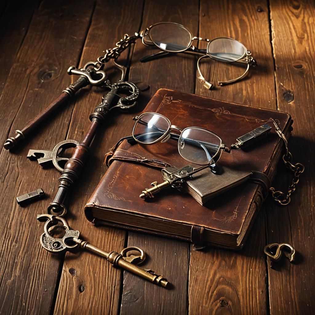 Dutch Master Still Life with Antique Book
