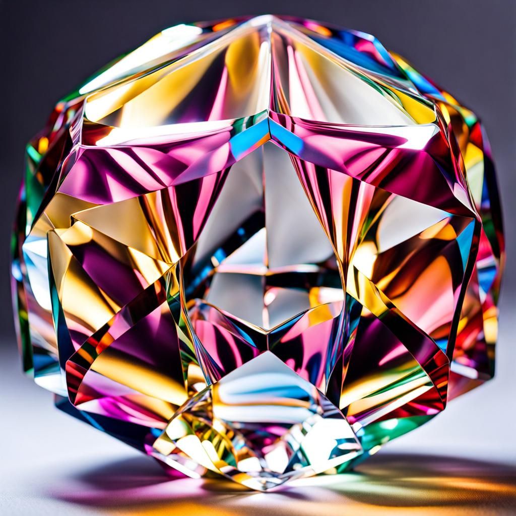 Brilliant Crystal Dahlia Flower Sculpture