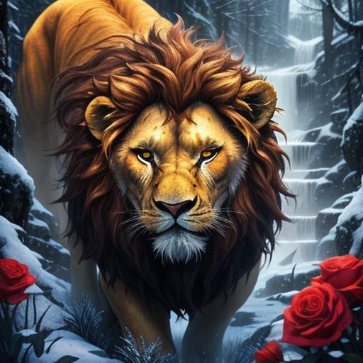 Aslan's Roar Brings Spring: A Fantasy Scene