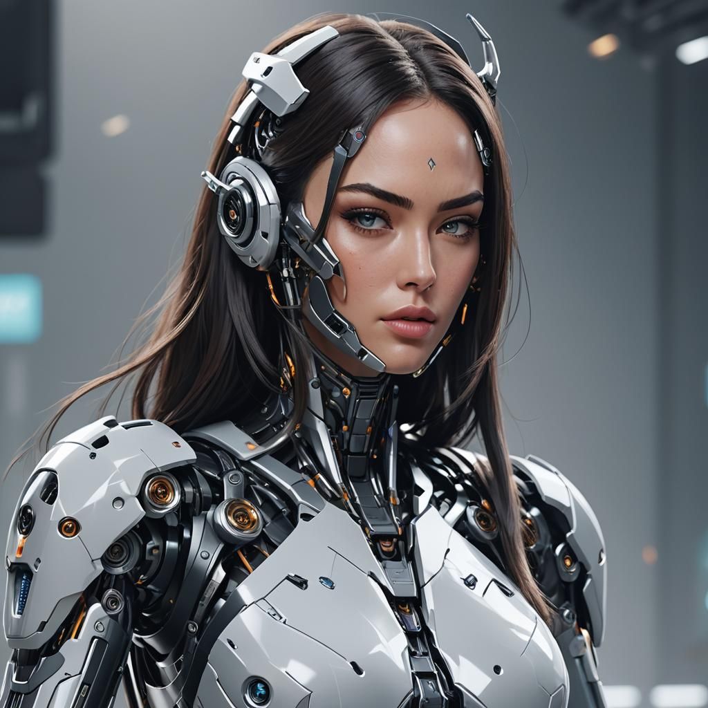Megan Fox Inspired Robot in 3D Anime Style