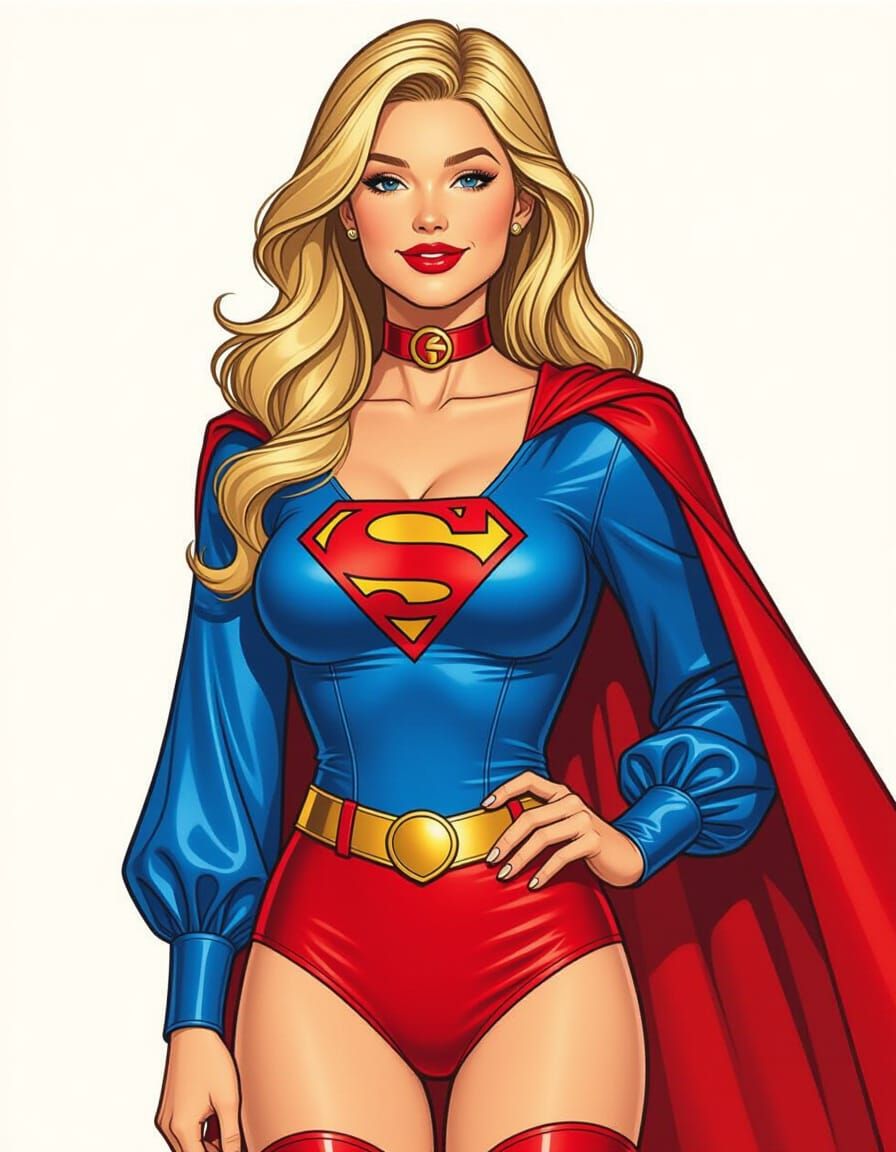 Supergirl in Bronze Age Comic Style