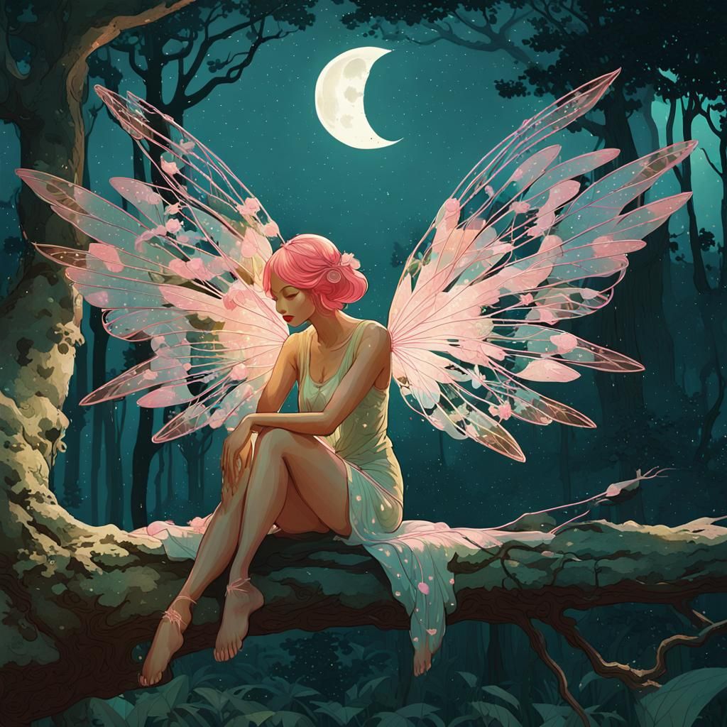 Beautiful Summer Fairy in Comic Book Art Style