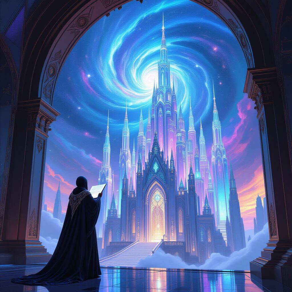 Cosmic Cathedral Designed by Celestial Architect in Nebula