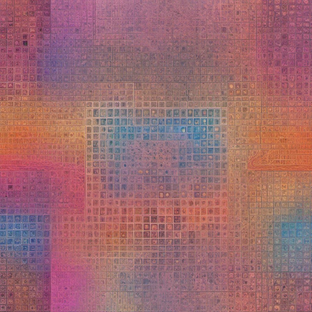 Complex Fractal Grid in Zentangle Style