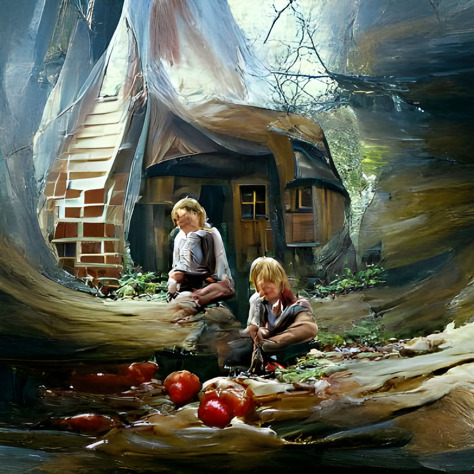Hansel and Gretel Oil Painting by James Gurney