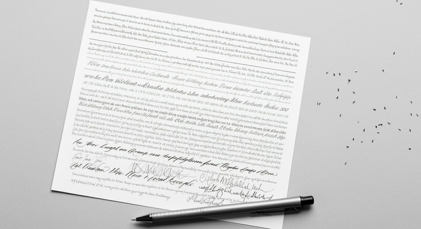 Photorealistic Handwriting Analysis on White Paper