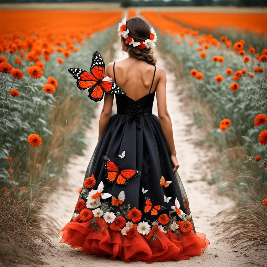 Hiperrrealismo teñido de alcohol, plano medio, joven hada co...