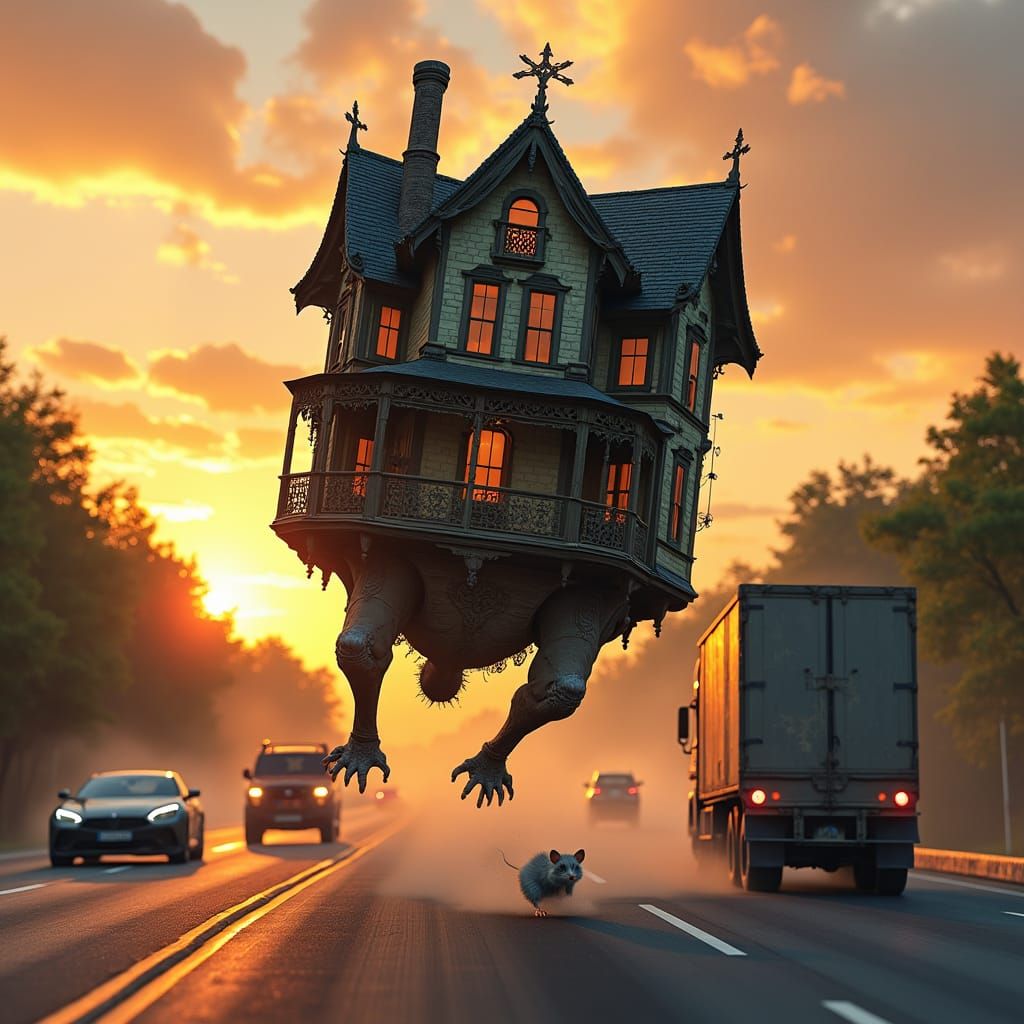 Victorian House Chase on the Highway