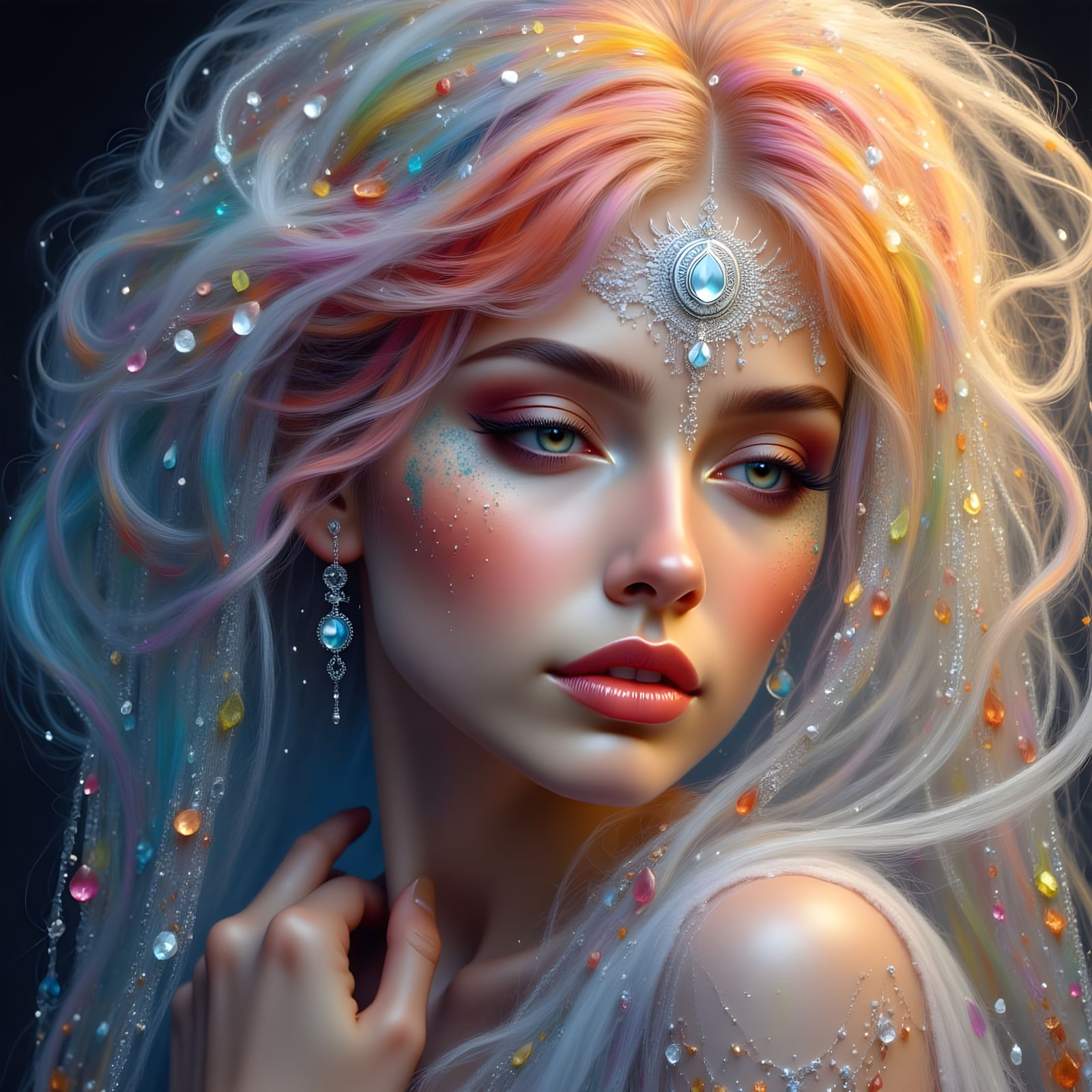 Ethereal Woman in Dreamy, Intricate Style