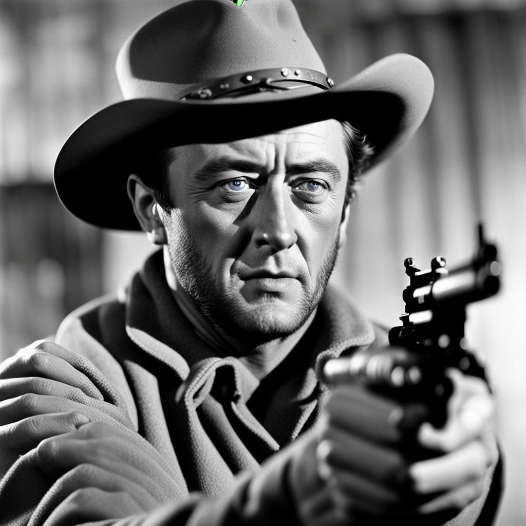 Western Grimace Portrait with Volumetric Lighting