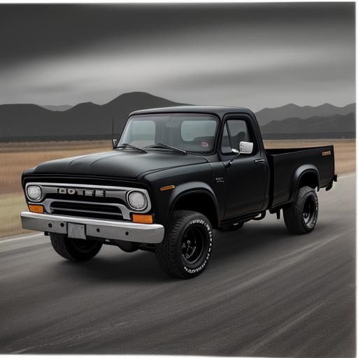 Futuristic Copper Black Dodge D100 Racing Truck