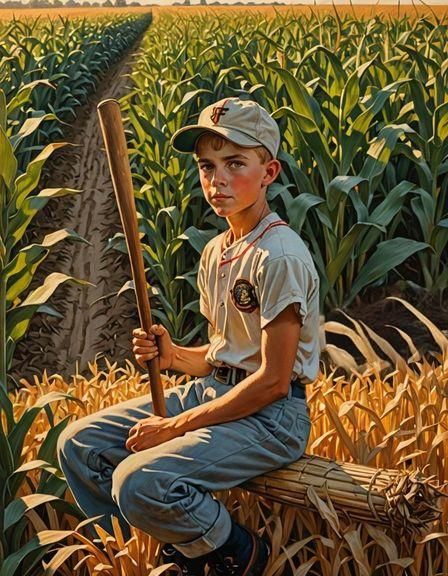 Golden Corn Field in Autumn Sunlight