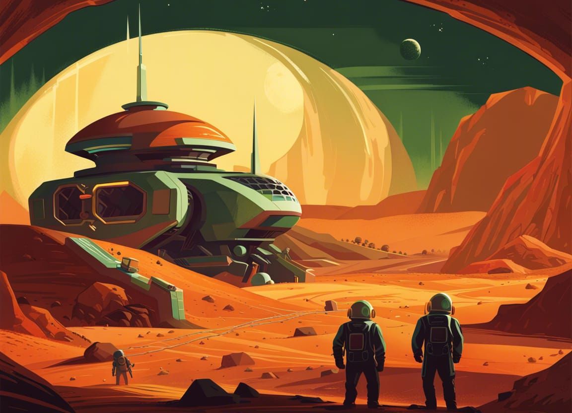 Detailed Martian Terraforming Machine Concept Art