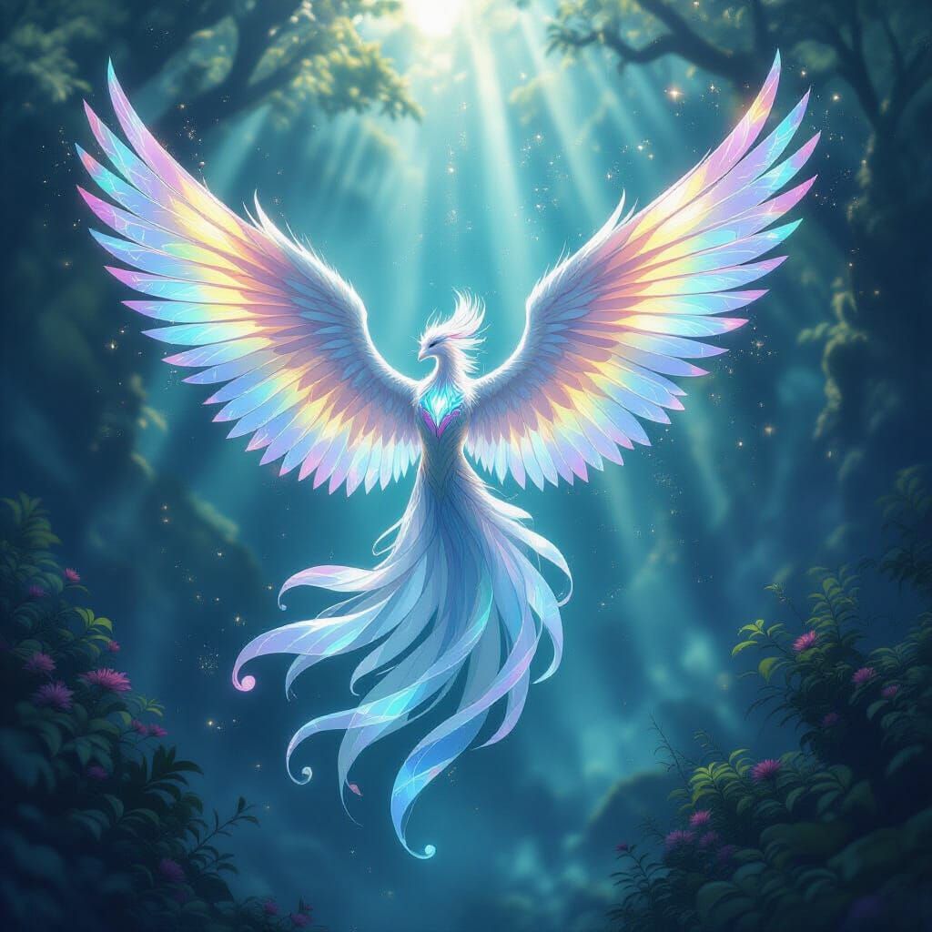 Extraordinary Crystalline Creature in Mystical Magic World