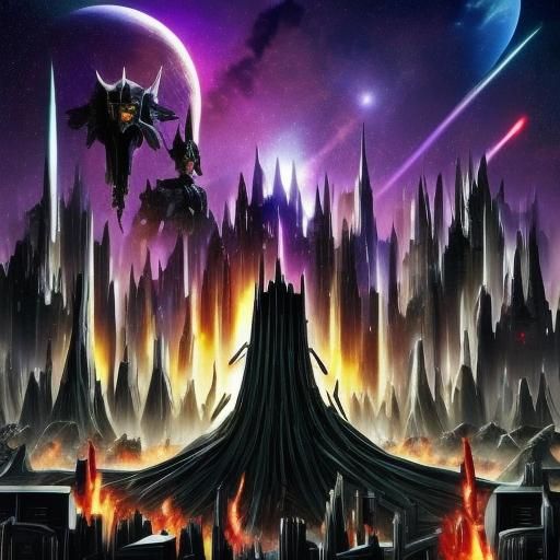 Epic Galaxy Battle with Spaceships and Planets