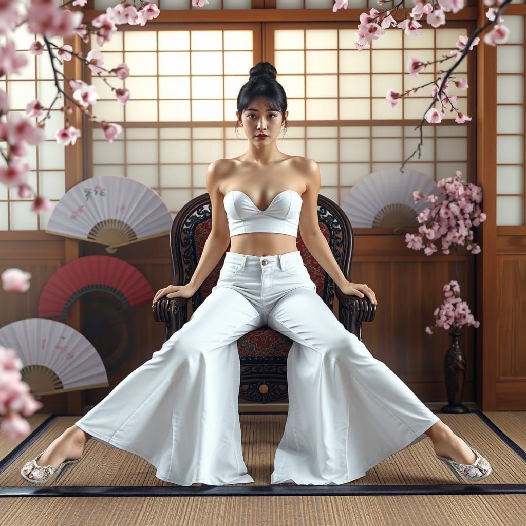 Photorealistic Japanese Woman in Traditional Setting