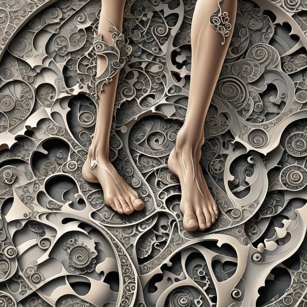 Balancing on the Razor's Edge in Fractal Art