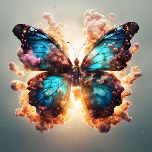 Fluffy Clouds Fill the Sky