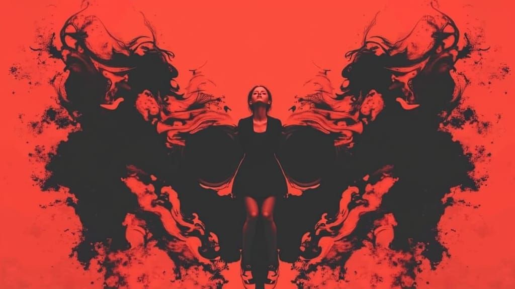 Woman Experiencing Ecstatic Rapture from Visible Sound Waves