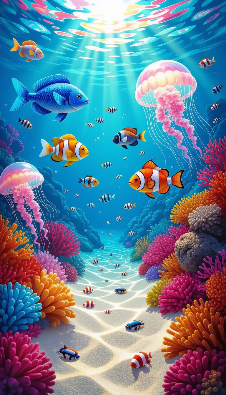 Underwater Runway: Candyland Art Style