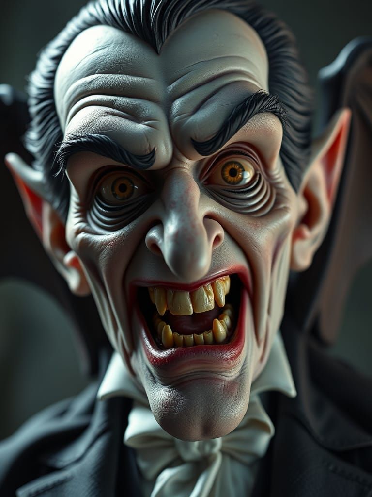 Grotesque Yet Beautiful Dracula Caricature Portrait