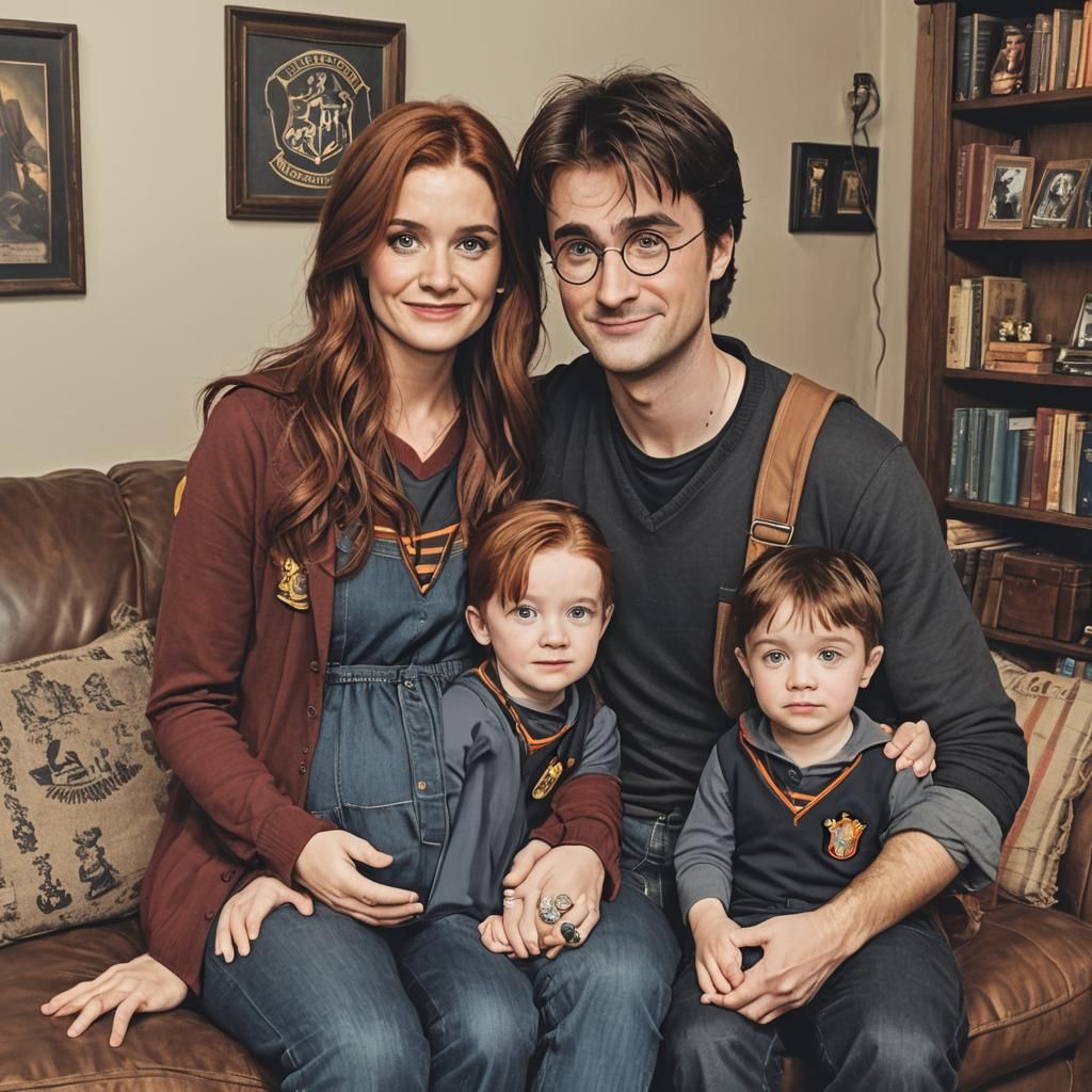 Harry Potter Family Scene: Ginny, Harry, and James
