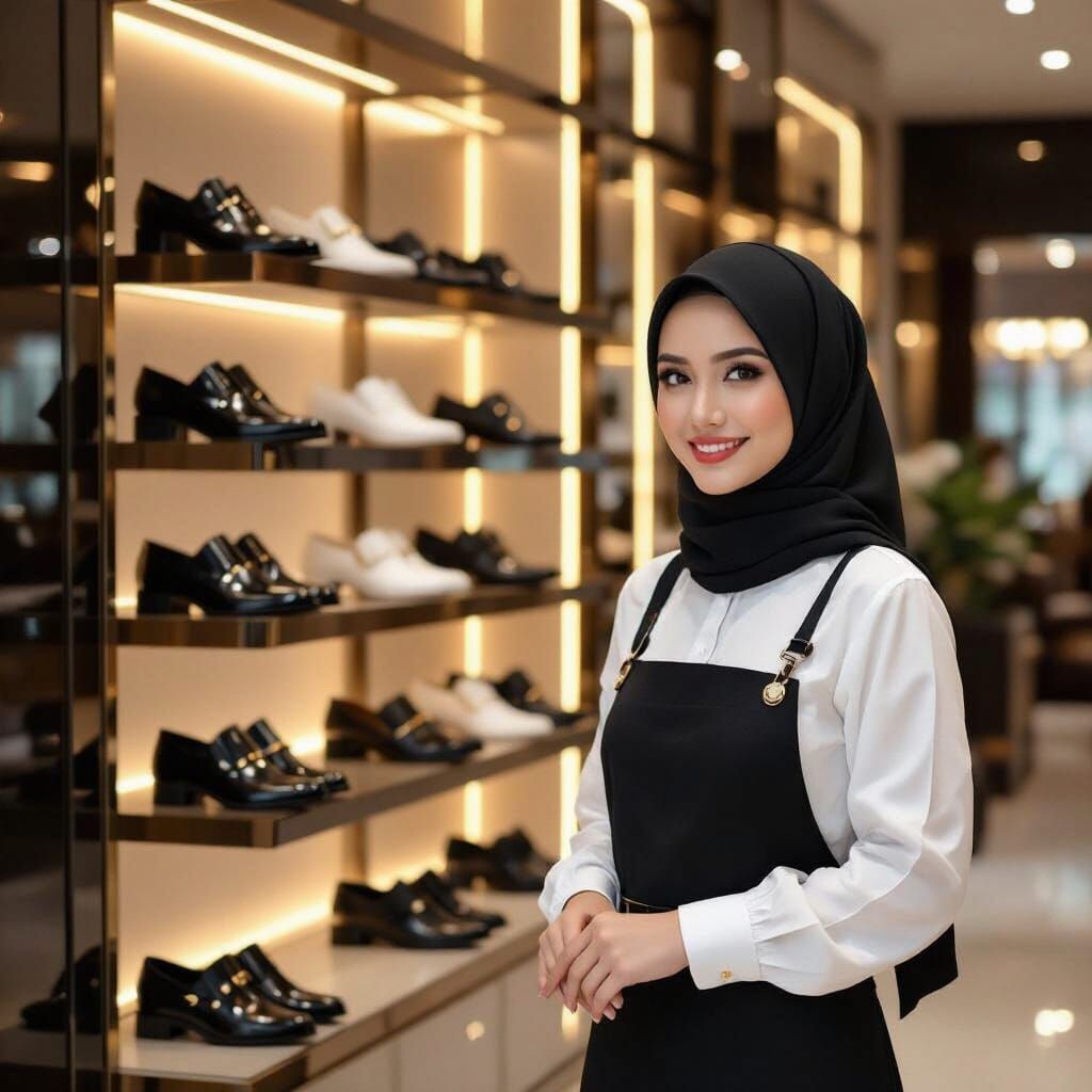 Elegant Shoe Rack in Night Cafe Style