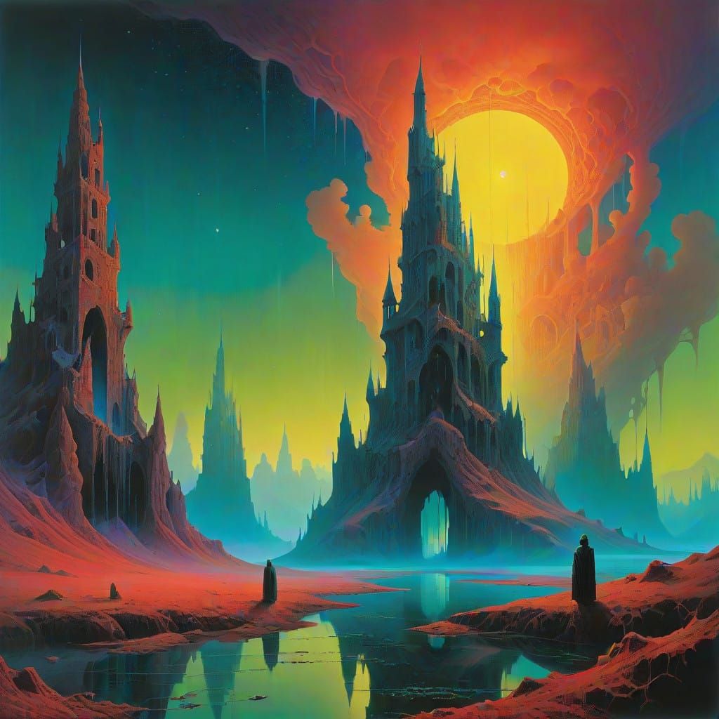 Celestial Toast in a Futuristic Dreamscape