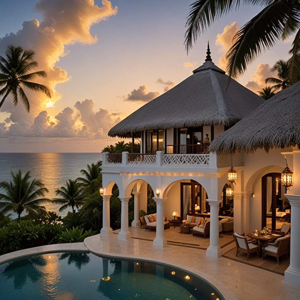 Exotic Villa Blending Caribbean & Indian Ocean Styles at Sun...