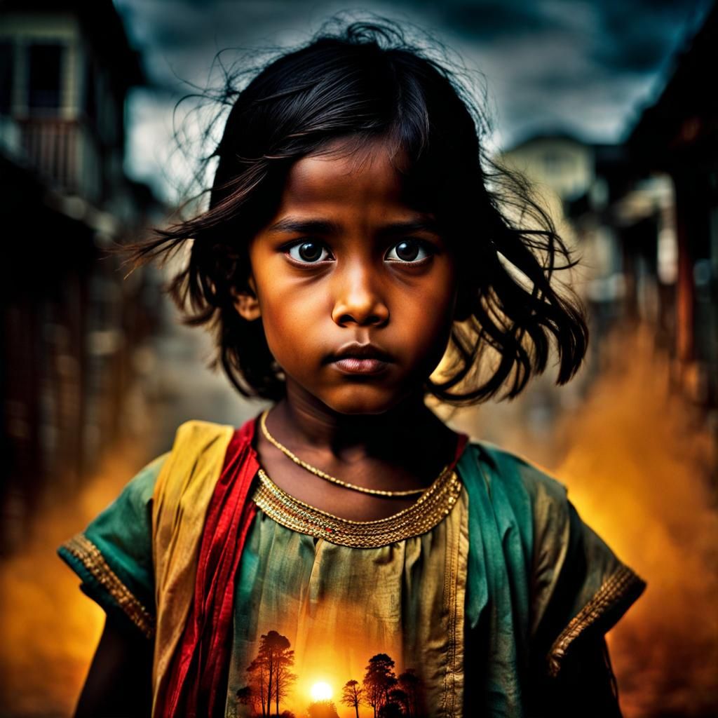 Courage and Fear: A Double Exposure Portrait