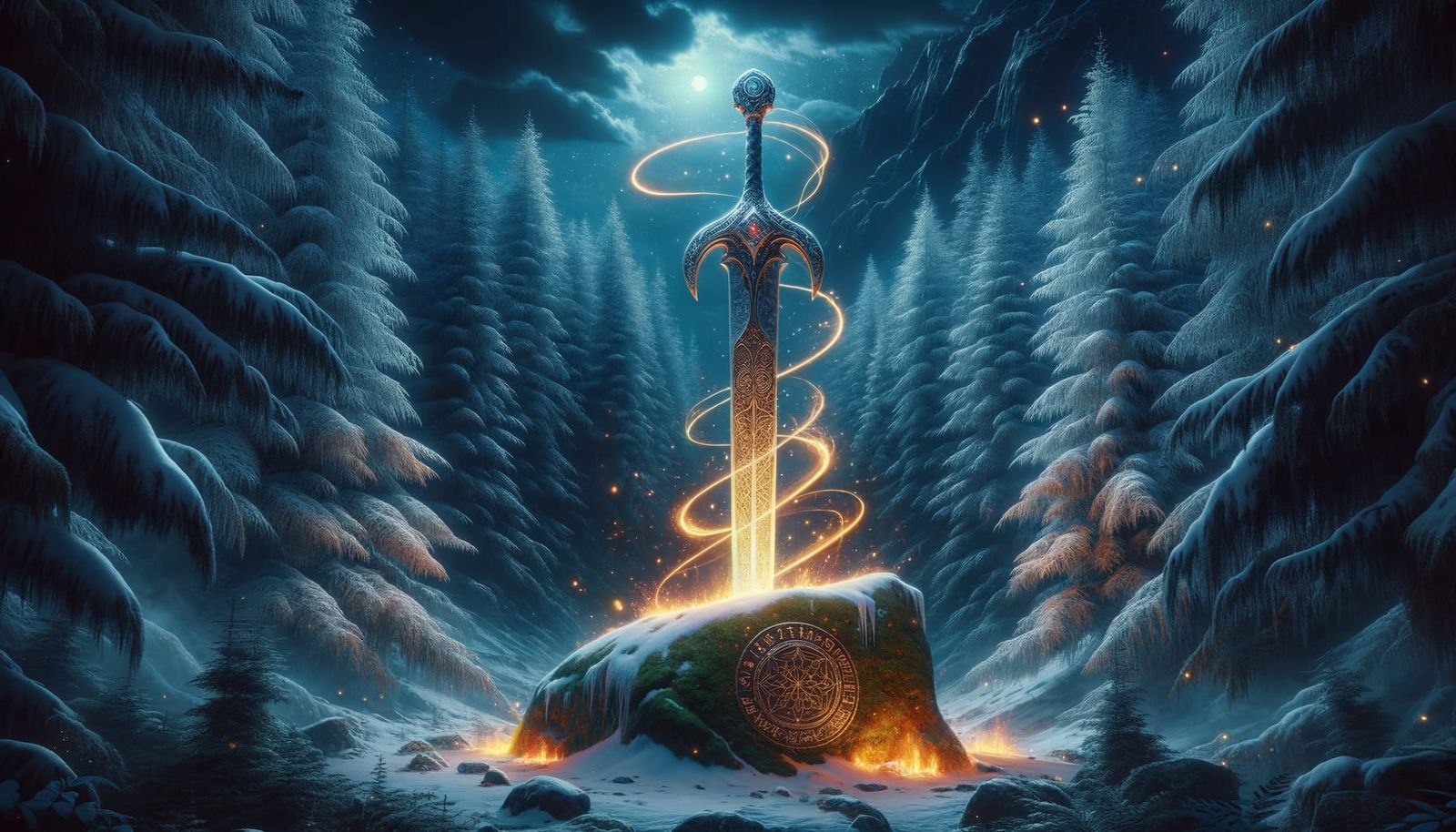 Sword of Ethereal Frost and Flame, Radiant Rock Aesthetic