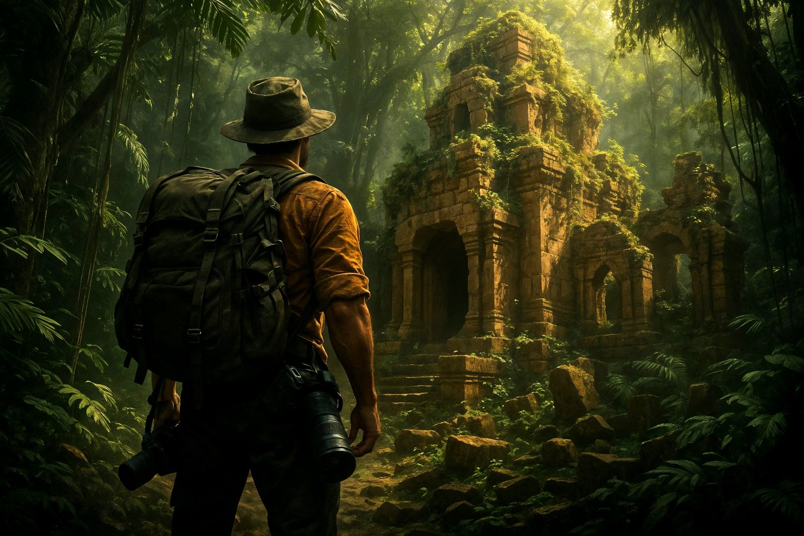 Jungle Explorer Discovers Ancient Ruins in Overgrown Jungle