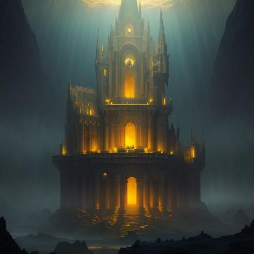 Teddy Bears in Grand Library: Cinematic Digital Painting