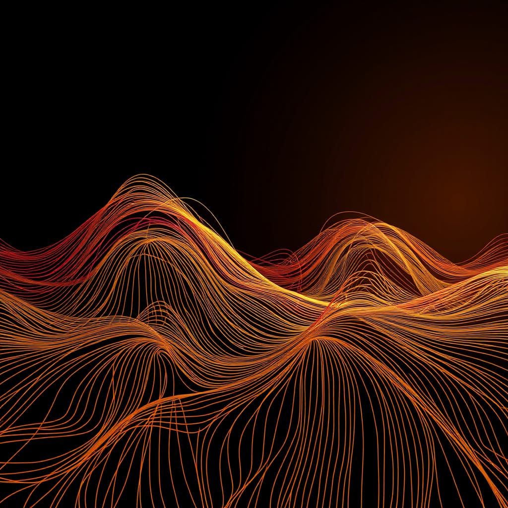 Abstract Fractal Horizon with 3D Shading