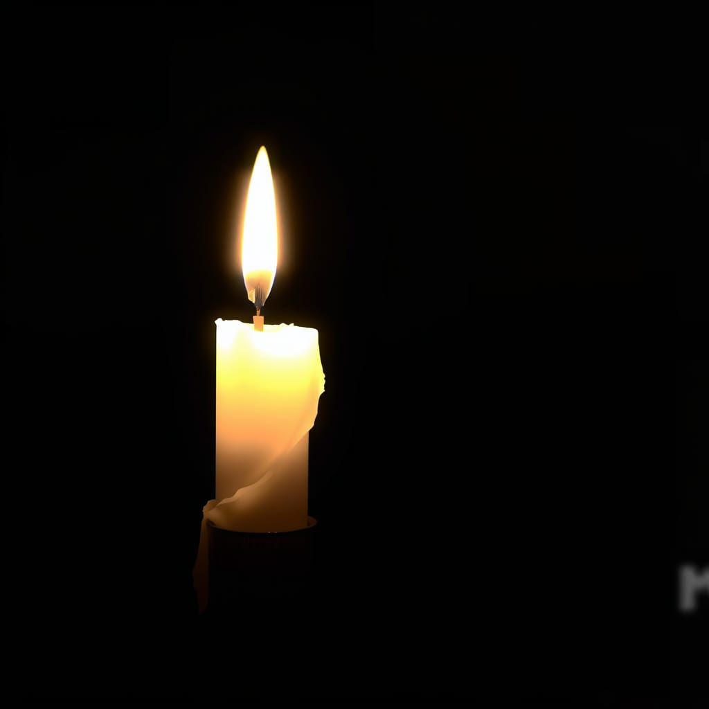 Ethereal Candlelight: Pointillist Inkpunk Masterpiece