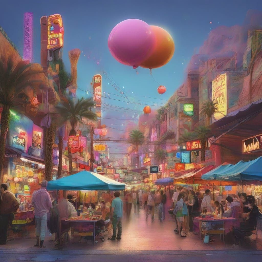 Vibrant Night Market in the Arizona Desert