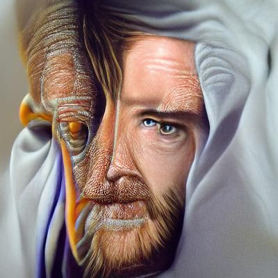 Heroic Jedi Knight in a Photorealistic Style