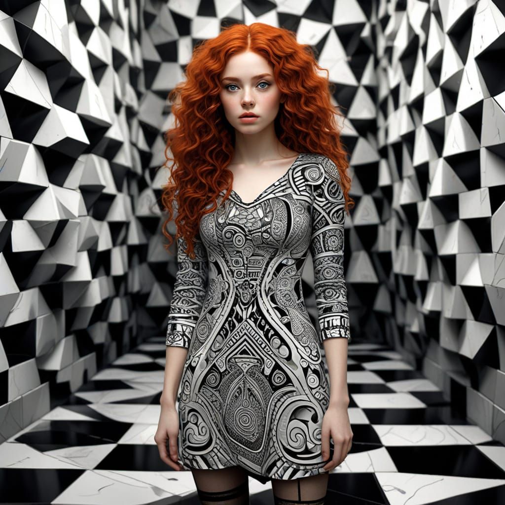 Girl in maze