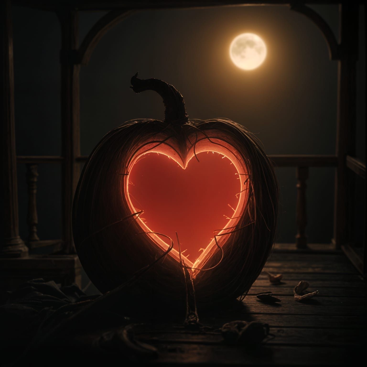 Romantic Heart Moon Illumination