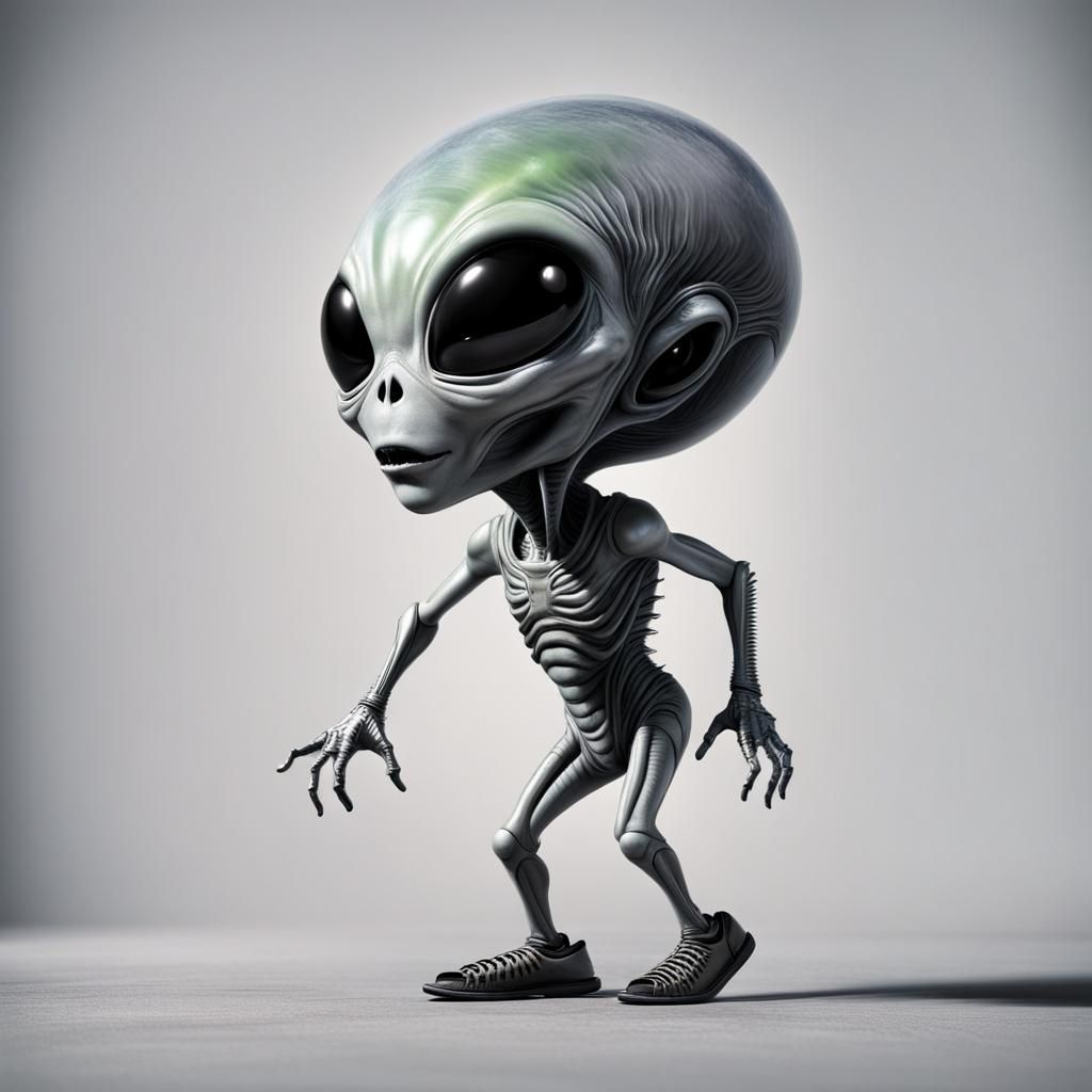 Alien Moonwalk Dance: A Humorous Rendition