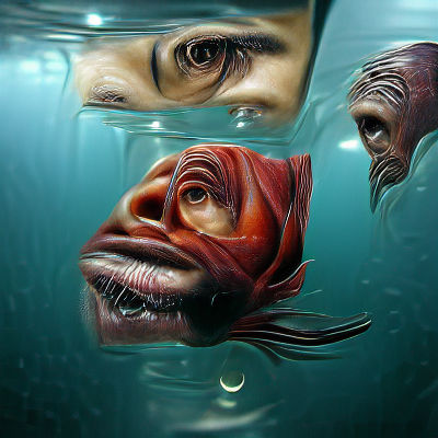 Detailed Fish Face Close-Up