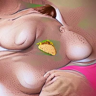 Woman Eating a Taco