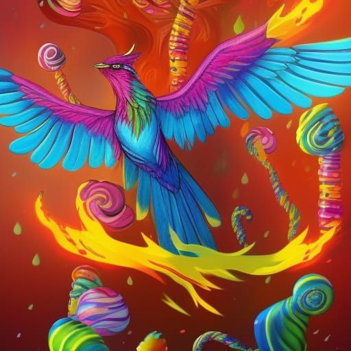 Candy Art Firebird in Black Fire