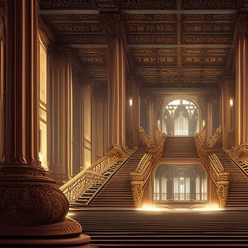 Endless Staircase Digital Matte Painting