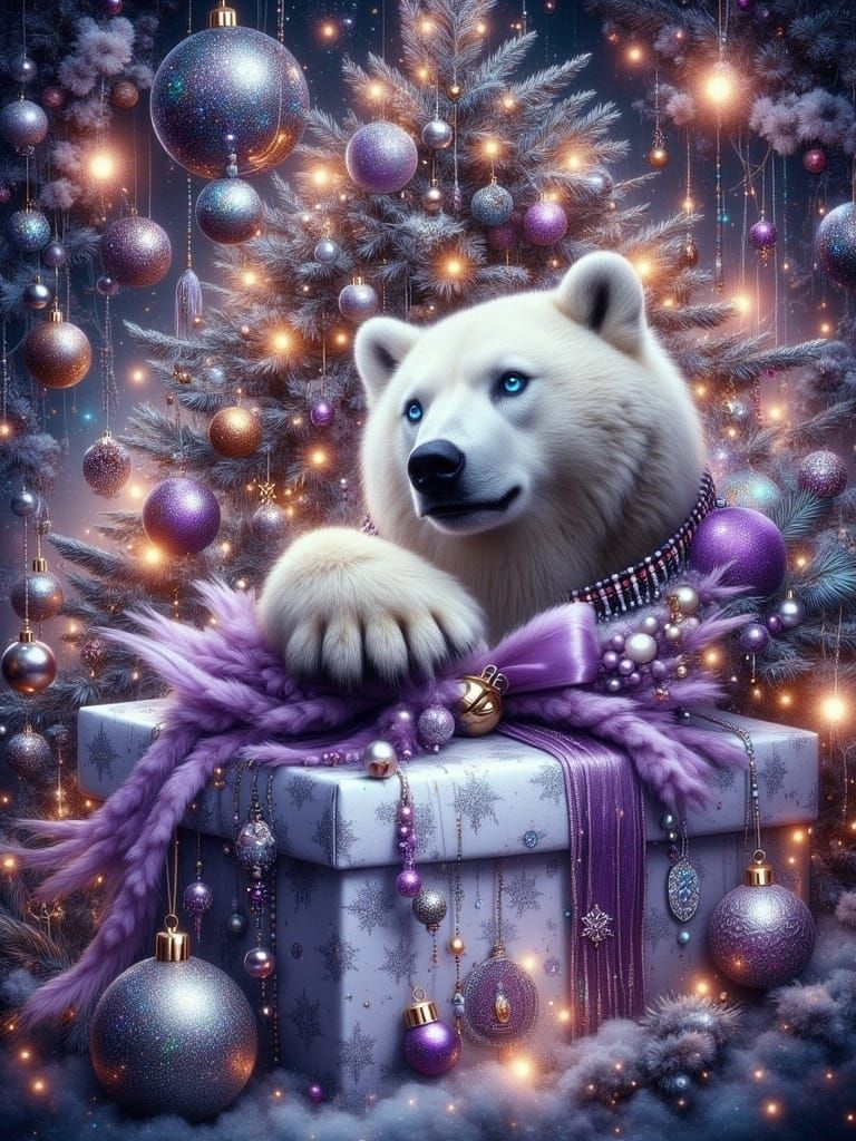 Whimsical Polar Bear Christmas Wonderland