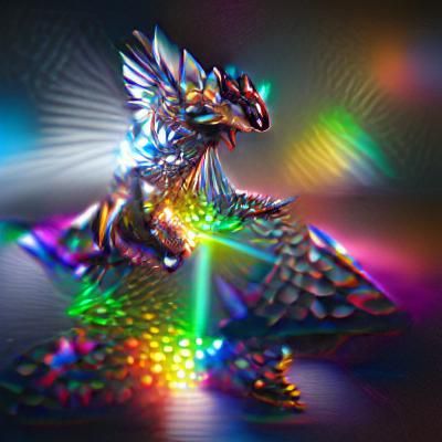 Prismatic Disco Dragon in 8K Resolution