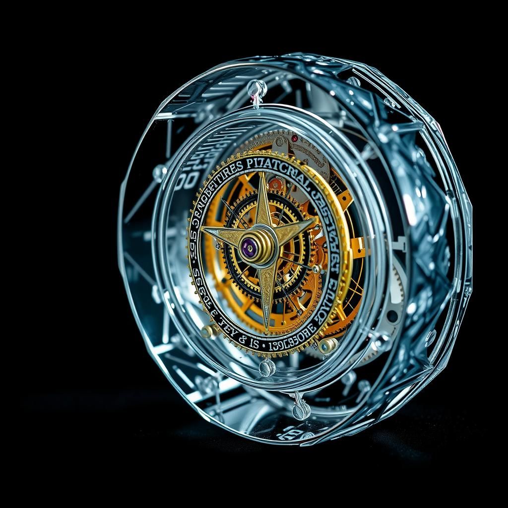 Crystal Antikythera Mechanism with Enamel Décor