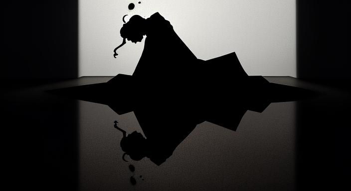 Introspective Silhouette with Shadow of Self