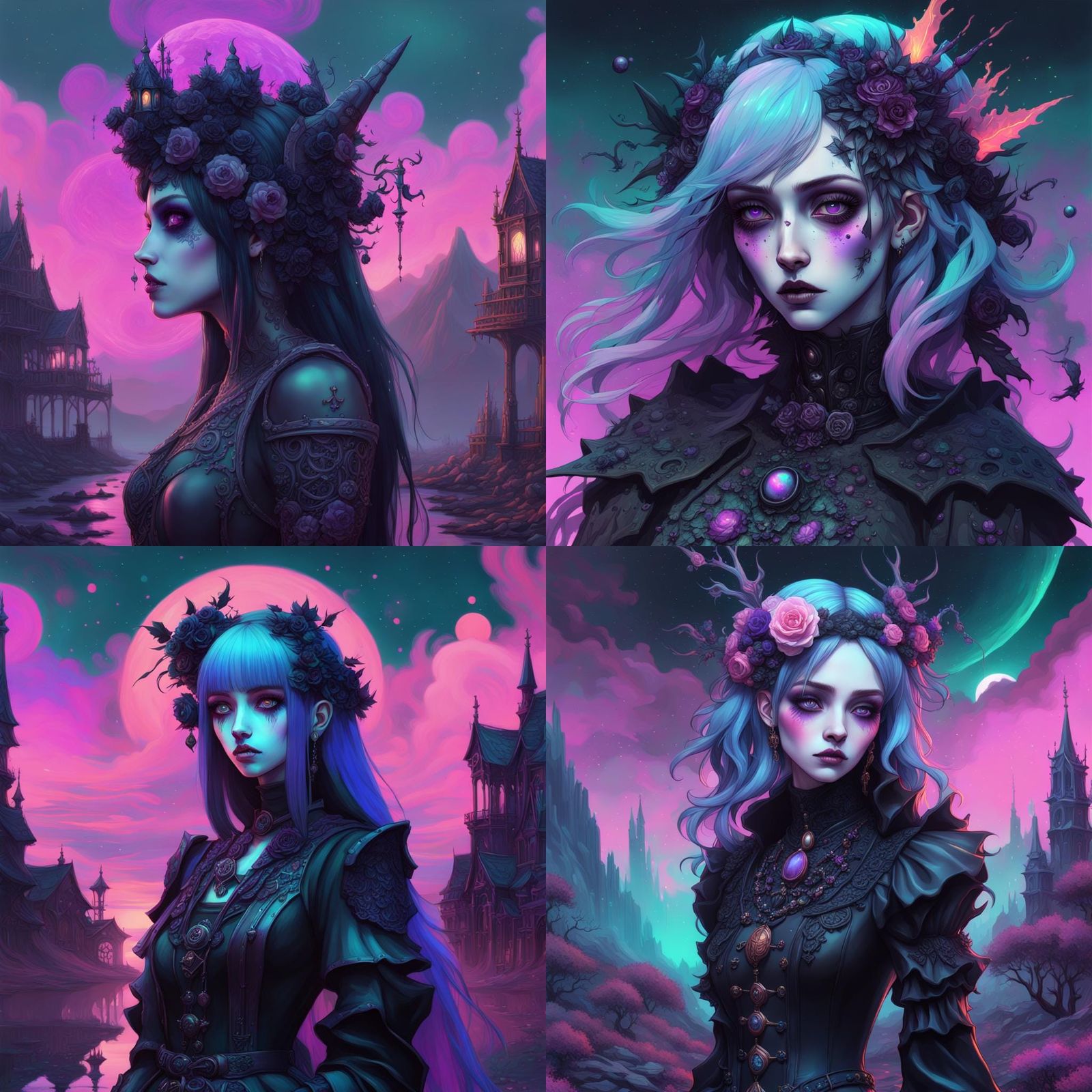 Pastel goth soft witchcoal  Unreal Engine hyperdetailed gothic art modern art post-impressionism neo-primitivism modern ...