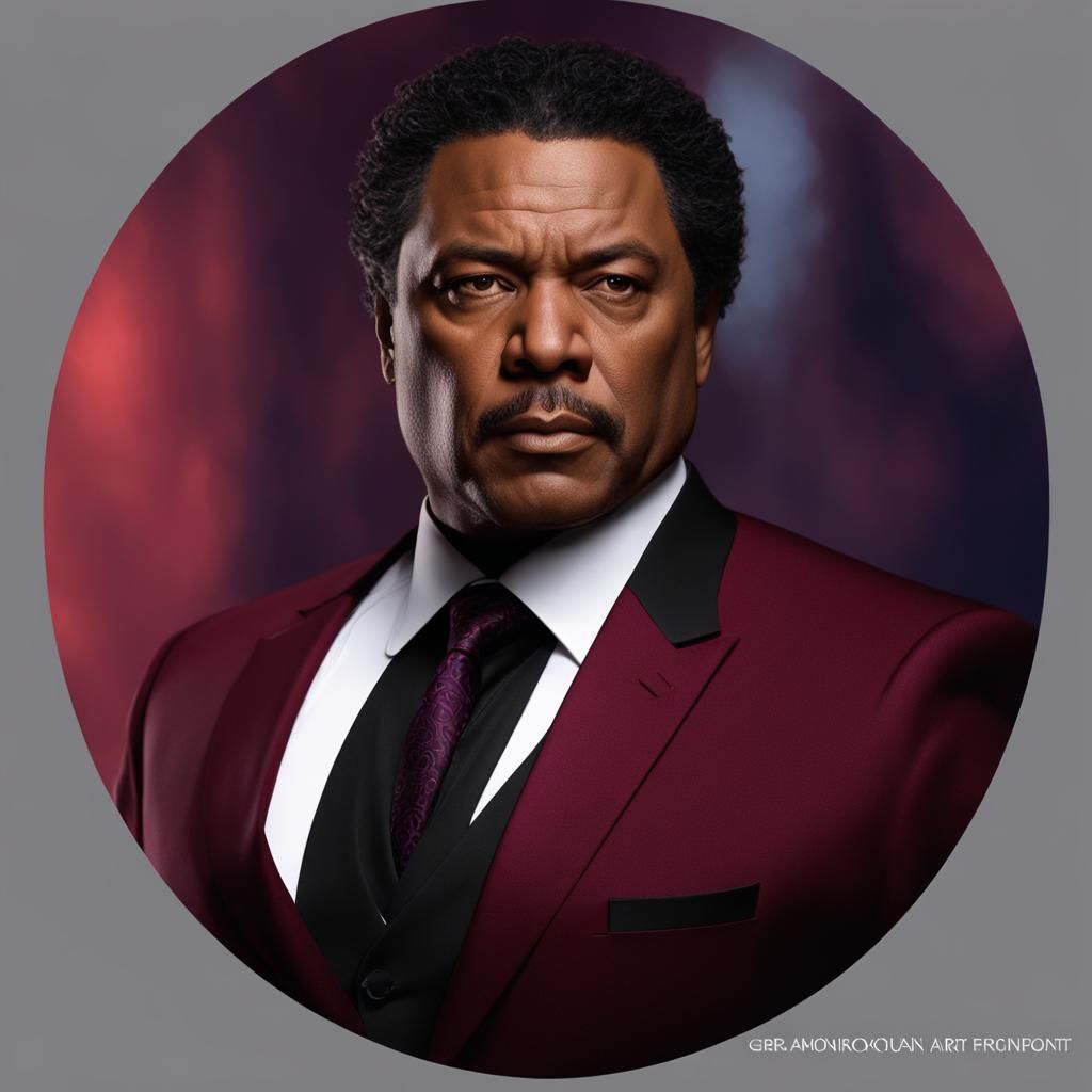 Attractive Man in Ruby Suit: Hyperdetailed Portrait
